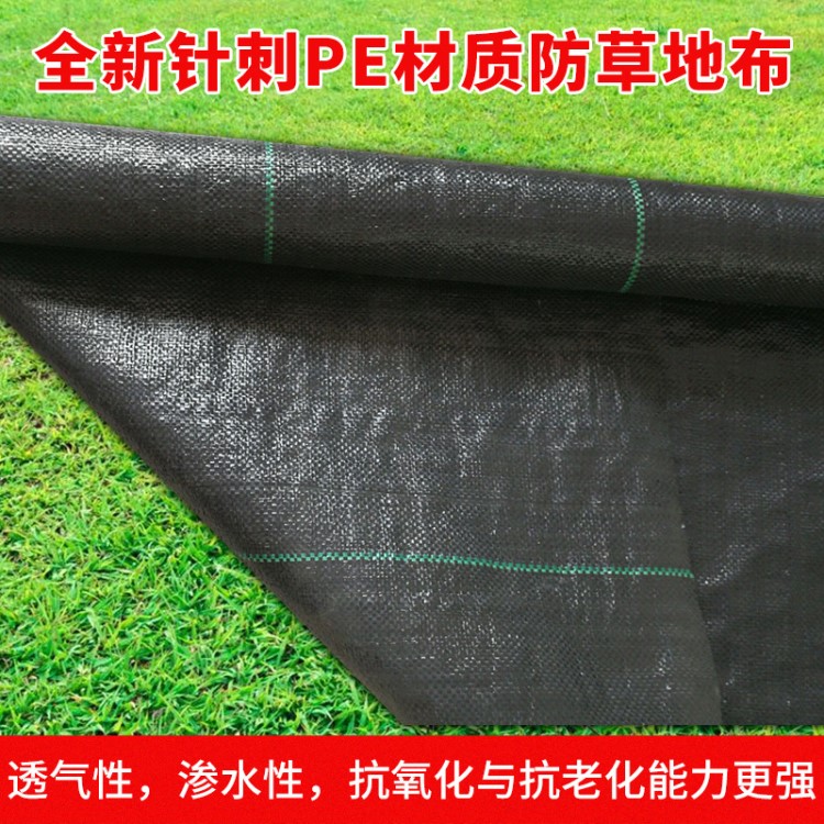 供應 園藝黑色pp防草地布 1米90g金農防草布 保濕透氣抗腐地布