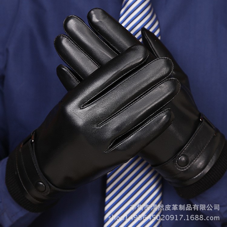 2018真皮男款手套 秋冬戶外騎行保暖男式手套來圖定制