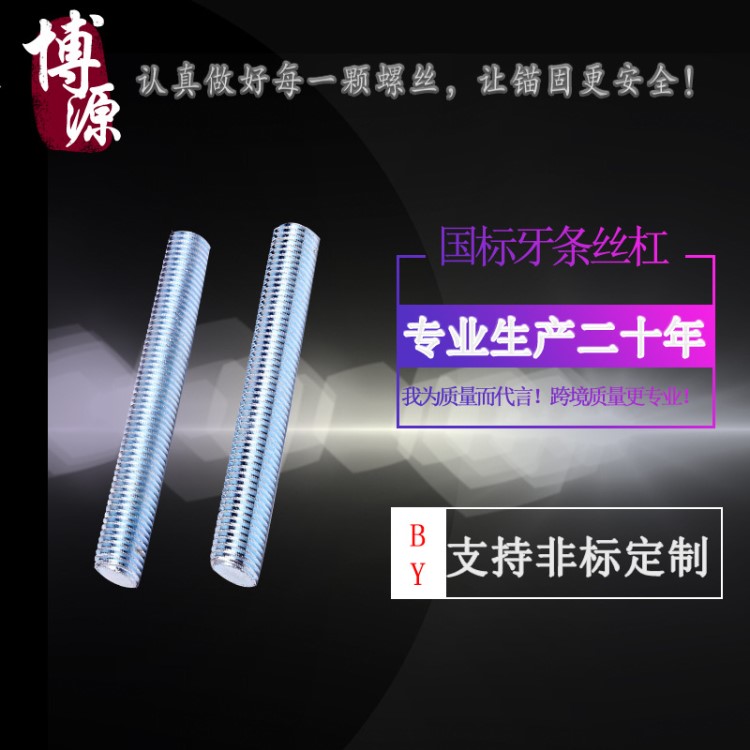 緊固件廠家直銷加工 國標絲桿 鍍鋅牙條吊桿 全螺紋螺桿全扣絲