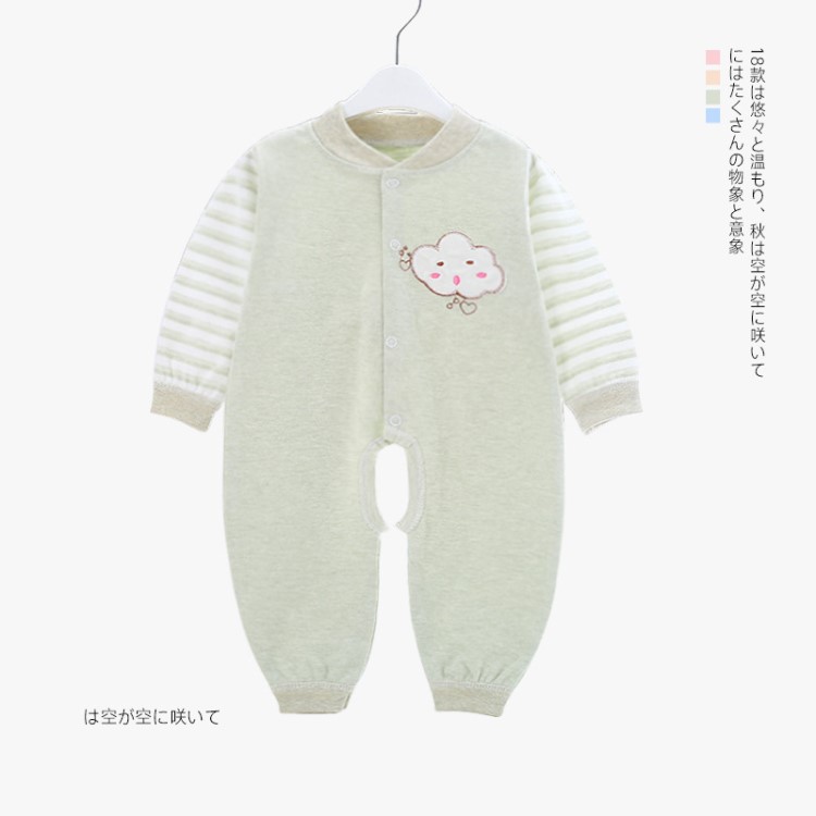 2019春夏季新款婴儿开档连体衣棉哈衣婴幼新生儿爬服空调服件代