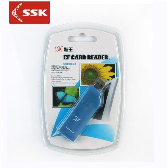 SSK飚琥珀CF卡專用讀卡器 USB2.0 高速直讀CF卡讀卡器 SCRS028