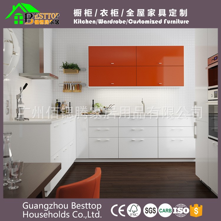 定制廚房家具 組合櫥柜烤漆面板 儲物墻壁櫥柜 價格美麗