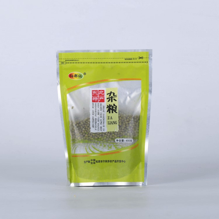 吉林风华富硒农产品供应  400g袋装绿豆 煲粥熬汤低价批发