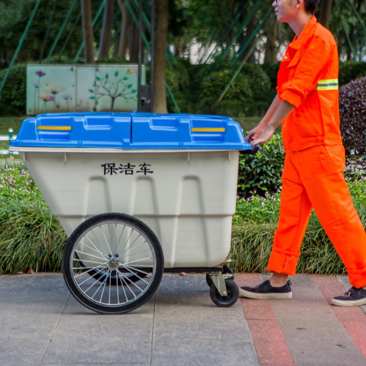 保潔清運(yùn)車移動(dòng)垃圾桶垃圾車手推車保潔車清運(yùn)車移動(dòng)戶外帶蓋帶輪