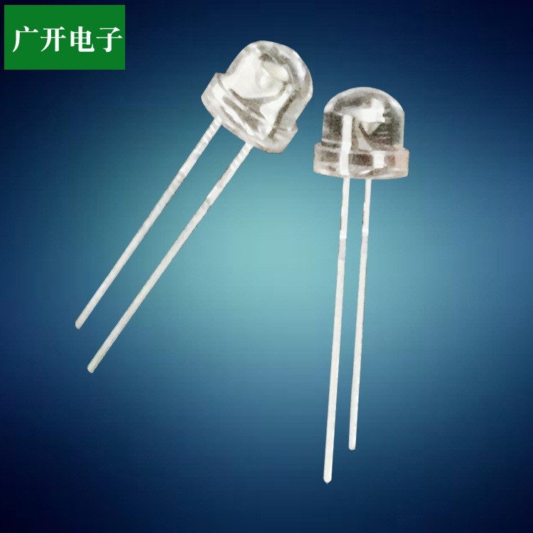 廠家直銷 發(fā)光二級(jí)管5mm草帽led燈珠 F5白發(fā)白直插型led燈珠電子