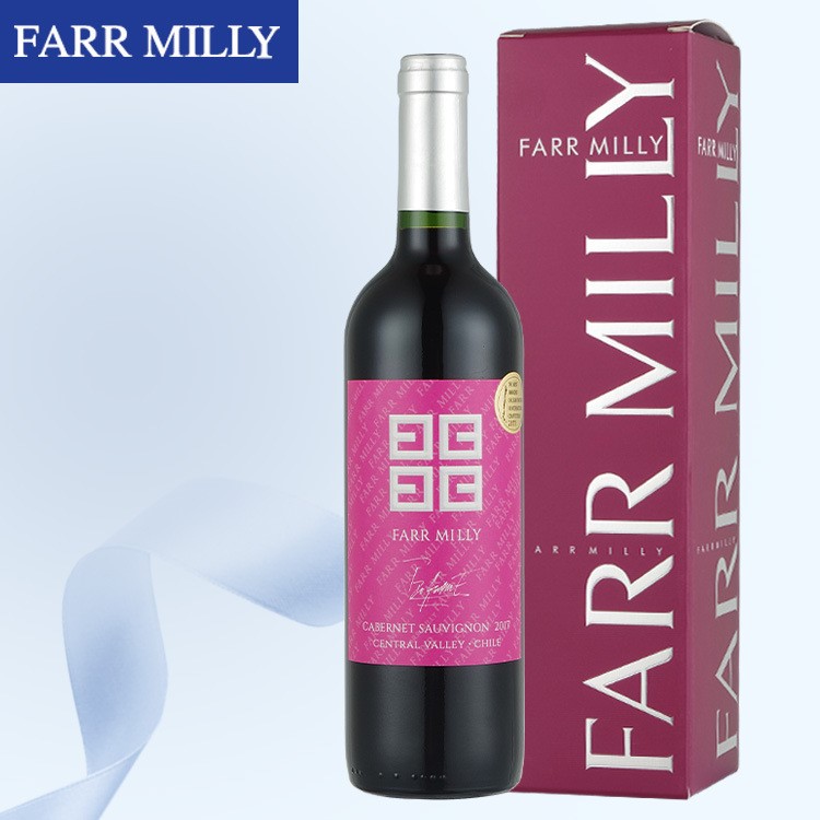 智利红酒 原瓶 FARR MILLY 法米丽赤霞珠干红葡萄酒 一件代发