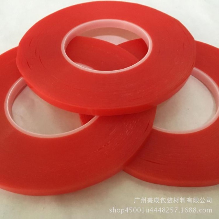 3M透明雙面膠紅色亞克力強力無痕雙面膠玻璃封邊膠帶泡棉膠帶定制