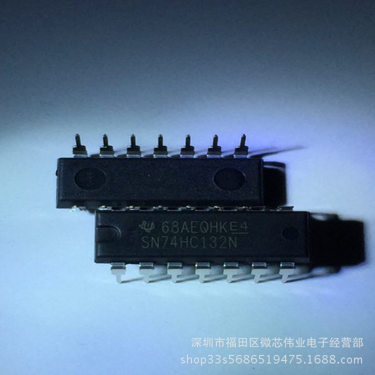 原裝芯片 SN74HC132N 芯片 邏輯電路 - 四與非門 直插DIP-14