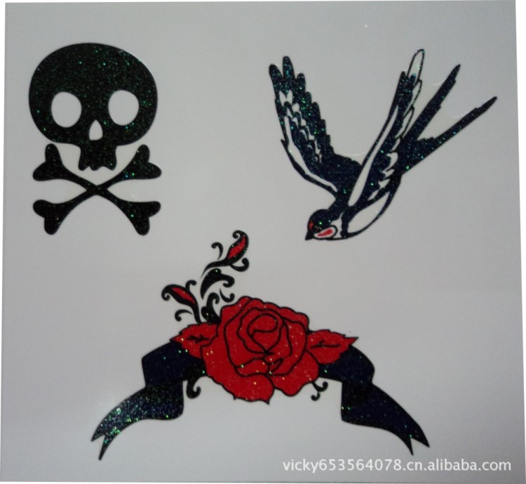 《精品》紋身貼紙干式紋身貼 小動物花鳥畫圖案時尚紋身貼紙
