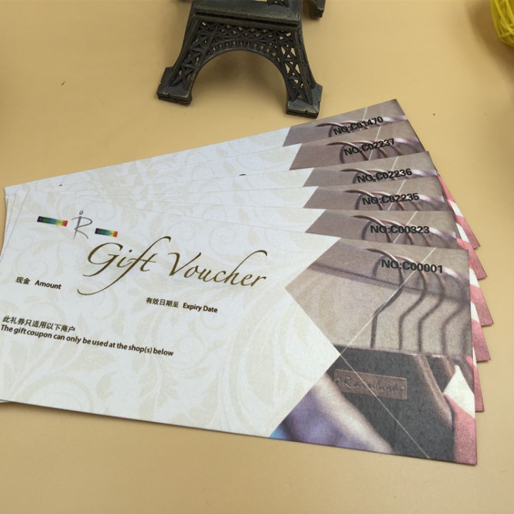 優惠券制作 代金券現金券定制 可變數據刮刮卡印刷 廣州制卡廠家