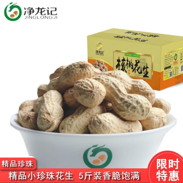 珍珠花生5斤/10斤 凈龍記休閑零食品堅果炒貨批發(fā)廠家批發(fā)