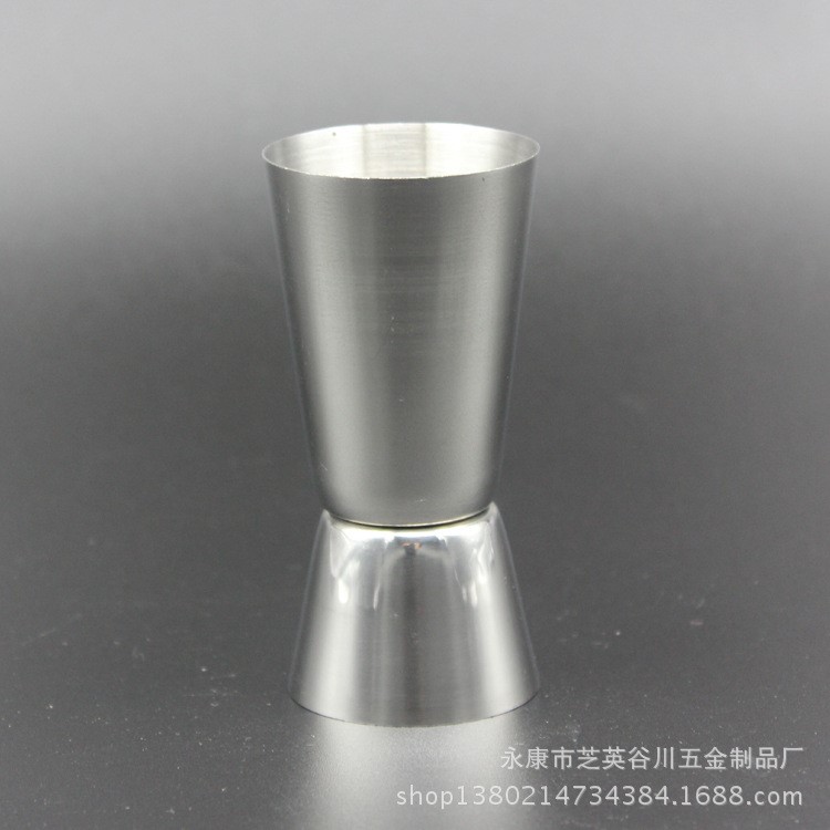 工厂直销25/50ml不锈钢量杯 金属双头盎司杯 调酒计量专用杯子