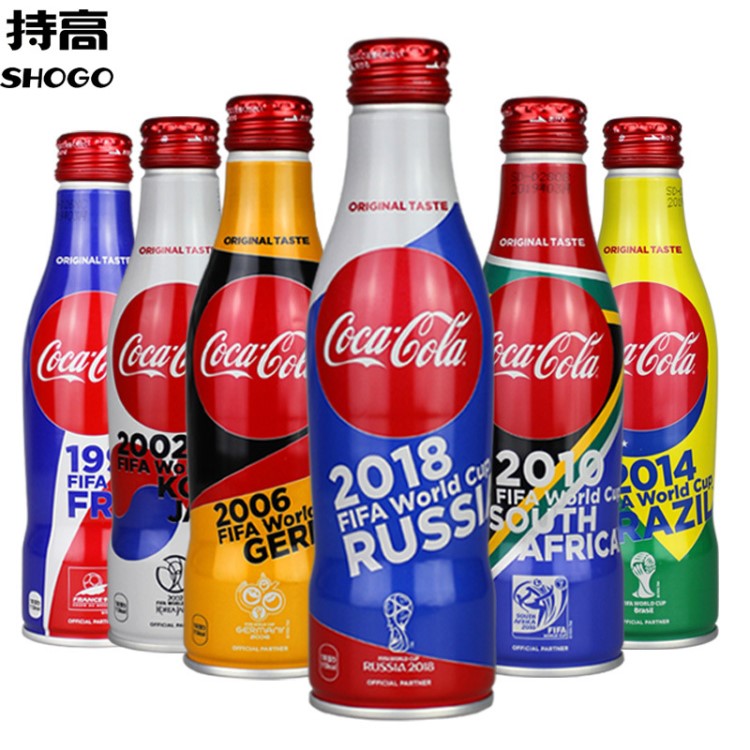 行貨日本2018世界杯可樂可口可樂限量版250ml*6瓶/組碳酸飲料