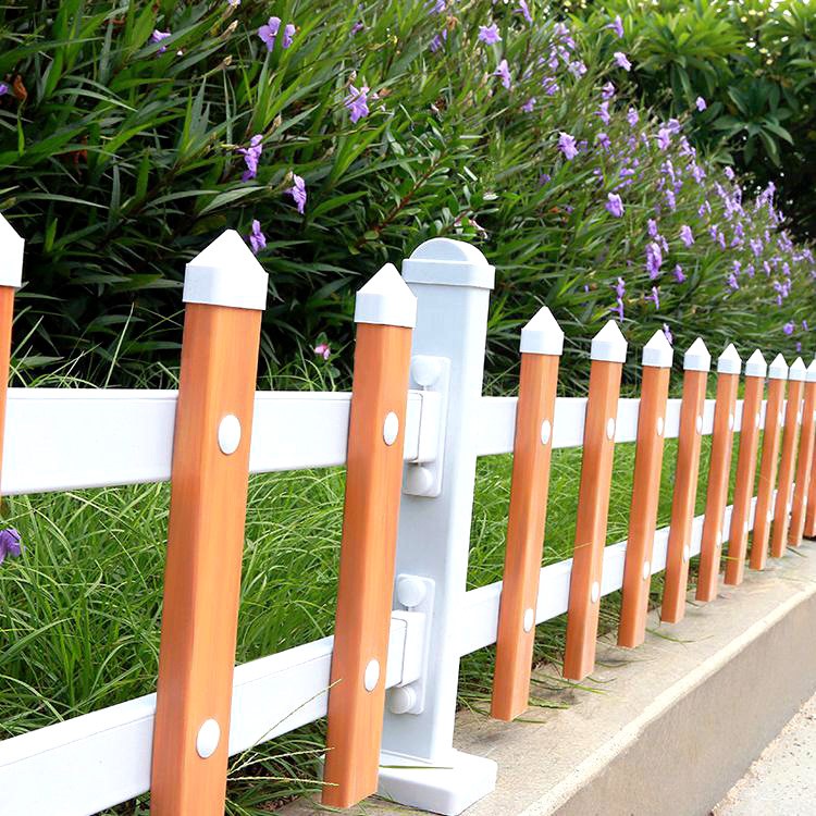 pvc護欄白色花壇柵欄 園林綠化帶草坪護欄 山東工廠直銷塑鋼護欄