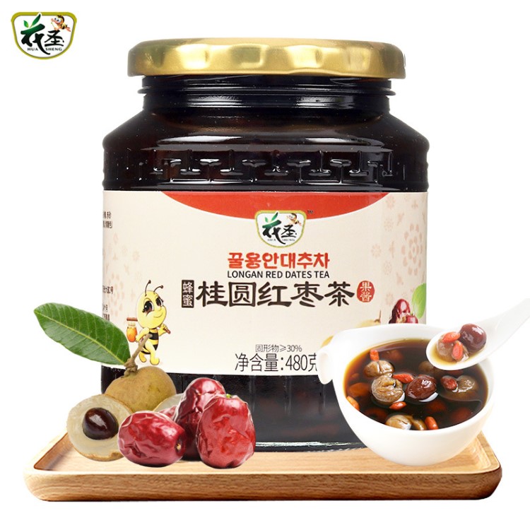 花圣蜂蜜桂圓紅棗茶480g 下午茶原料一件代發(fā)分銷品牌加工OEM