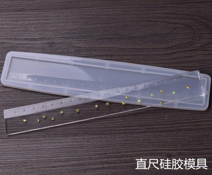 水晶滴膠diy尺子模具 直尺硅橡膠模具 刻度測(cè)量工具20cm