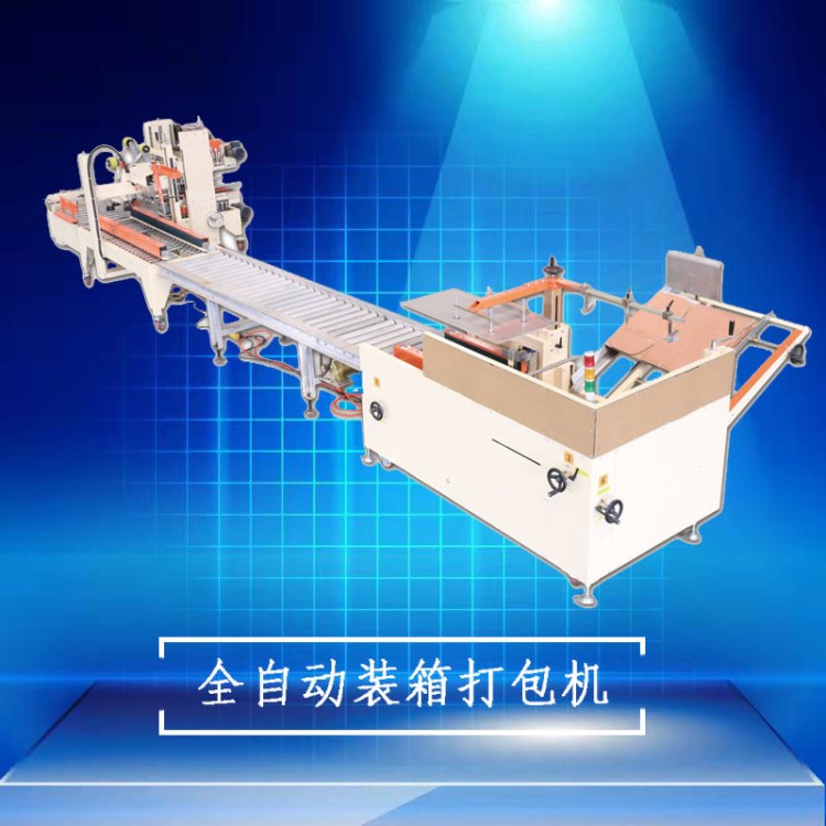 定制 全自動裝箱機(jī) 自動封箱系統(tǒng) 包裝生產(chǎn)線 紙箱自動包裝