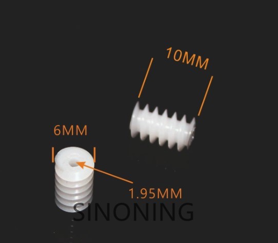 蝸桿6*10(2A) 蝸桿渦輪 減速齒輪 DIY塑膠齒輪 0.5模數(shù)