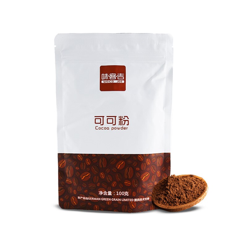 批發(fā) 味客吉可可粉 100g*100/箱 可可 巧克力原料 烘焙