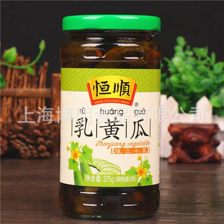 包郵恒順乳黃瓜375g腌制泡菜醬菜榨菜小菜咸菜佐餐下飯菜鎮(zhèn)江特產(chǎn)