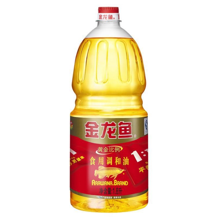 金龍魚 食用調(diào)和油 1.8L 黃金比例1:1:1 健康油