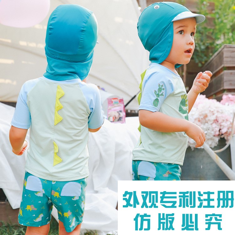 2019泳衣批發(fā)廠家直銷男中小童嬰幼兒分體泳裝兒童泳裝嬰兒游泳褲