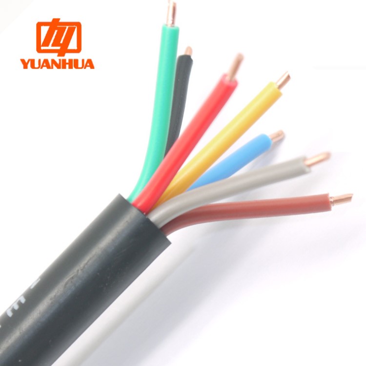 KVV8芯控制電纜  1.5 2.5平方銅黑色信號控制電纜廠房路燈用