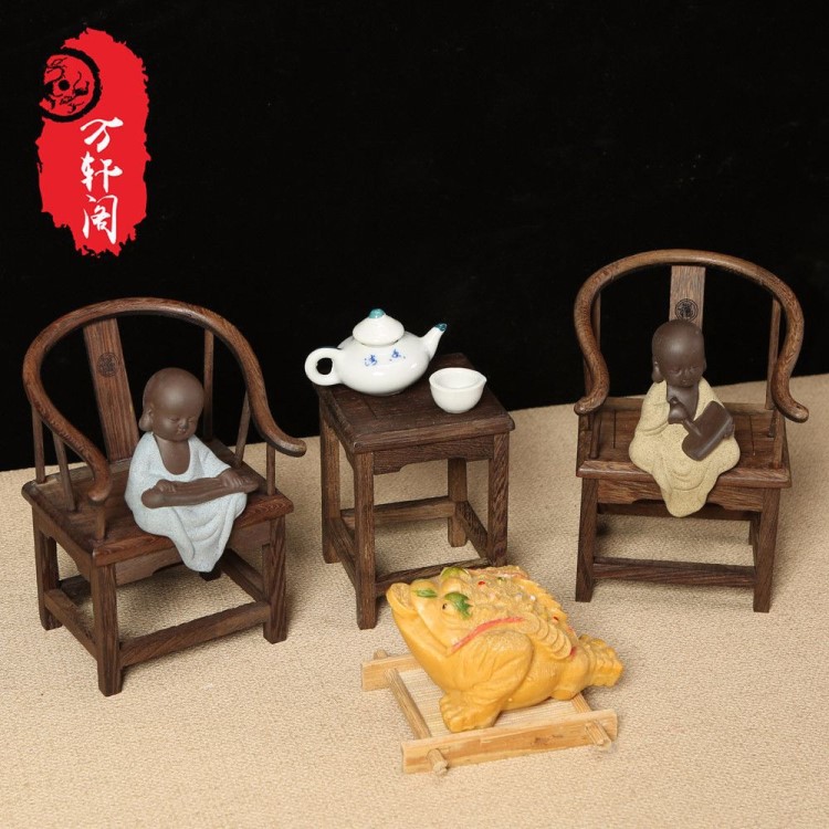 廠家直銷紅木小圈椅官帽椅雞翅木椅子迷你小家具模型實(shí)木椅子批發(fā)