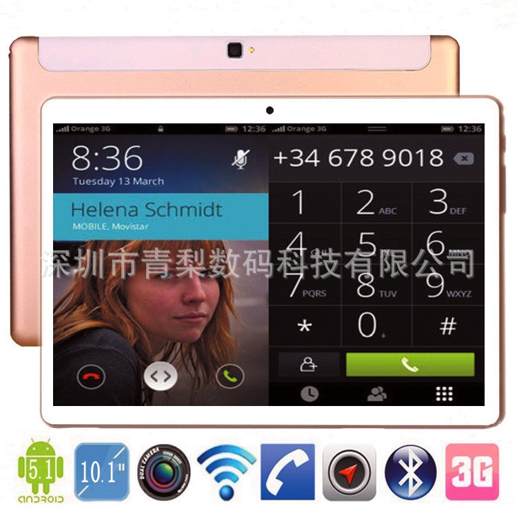 3g上網(wǎng)打電話 通話發(fā)信息雙卡手機10.1寸平板電腦 Tablet PC MID