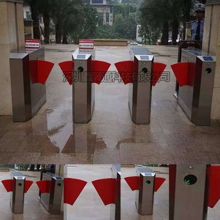 小區(qū)大廈出入口刷卡翼閘門禁系統(tǒng) 學(xué)校大門刷卡抓拍閘機(jī) 智能翼閘
