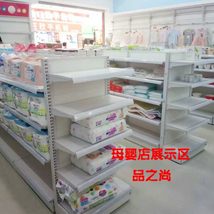 青島展柜工廠母嬰店貨架/木質(zhì)烤漆展柜多功能柜中島柜/可移動(dòng)拆裝