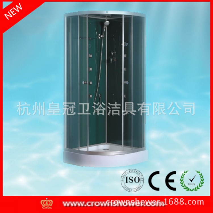 杭州衛(wèi)浴批發(fā)生產(chǎn)定做鋼化玻璃簡單整體淋浴房(HG-835)