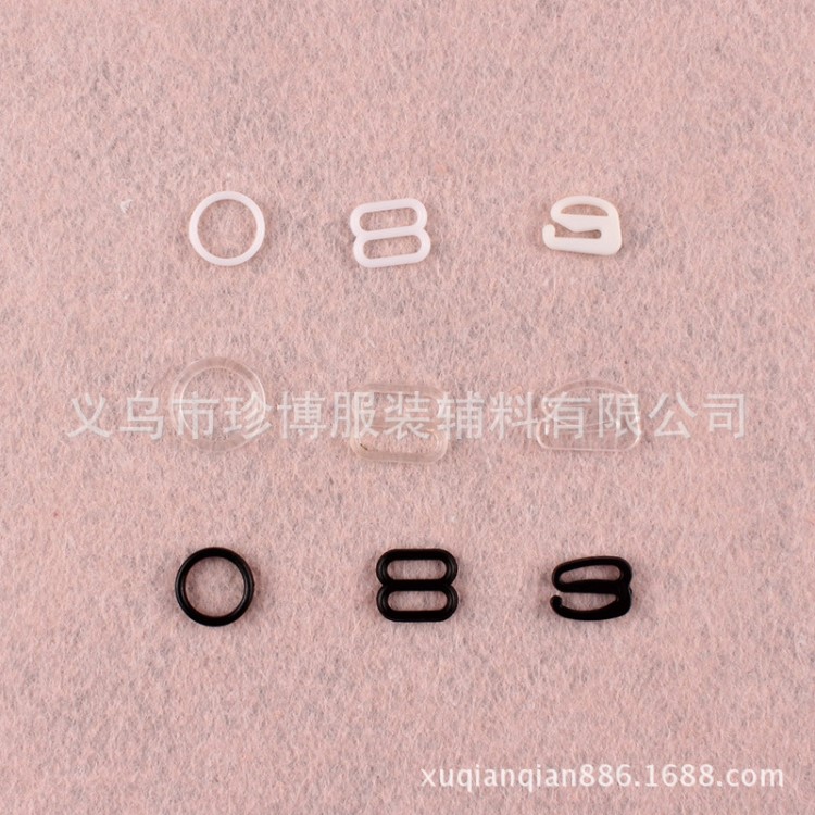 廠家供應塑料透明文胸扣 0/8.9塑料勾扣 肩帶調節(jié)扣可定制批發(fā)