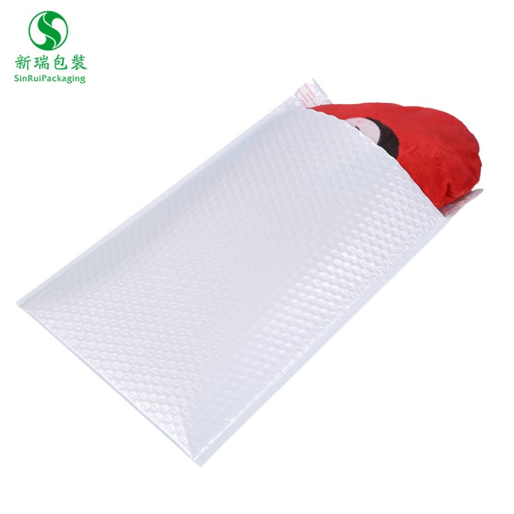廠家直銷22*30白色珠光膜氣泡信封袋防震衣服汽泡袋塑料快遞包裝