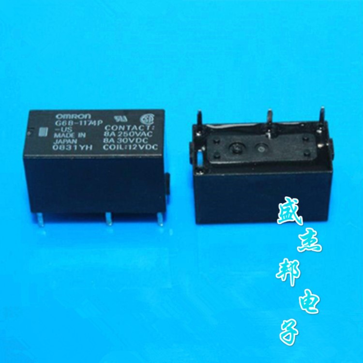 G6B-1174P-US-12VDC DC12V 8A 4腳電源PCB繼電器 OMRON歐姆龍?jiān)b