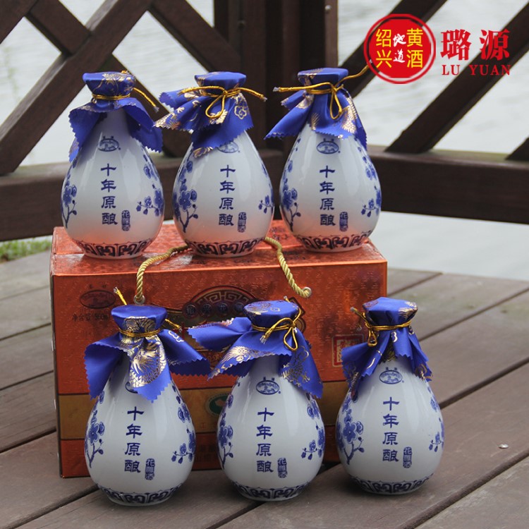 古越龍山紹興黃酒十年原釀10年花雕酒500ml*6整箱紹興特產(chǎn)