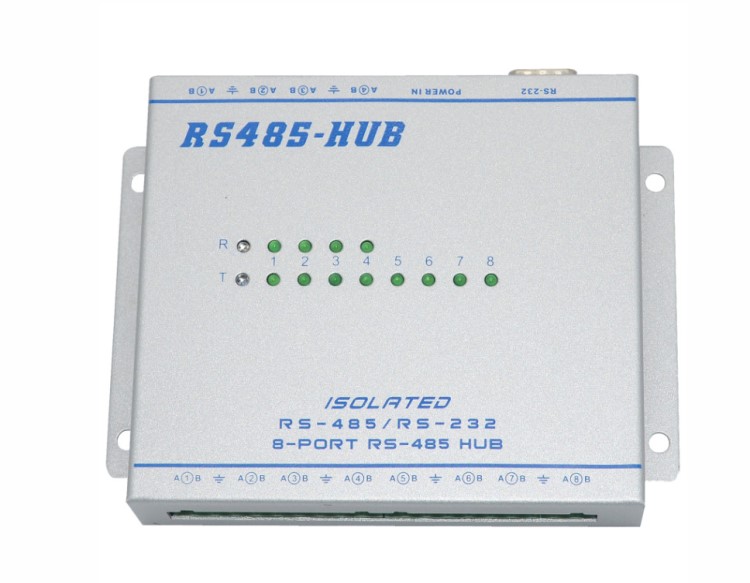 JPX-6084  加強(qiáng)隔離型雙向8路八口RS485集線器hub中繼器共享器