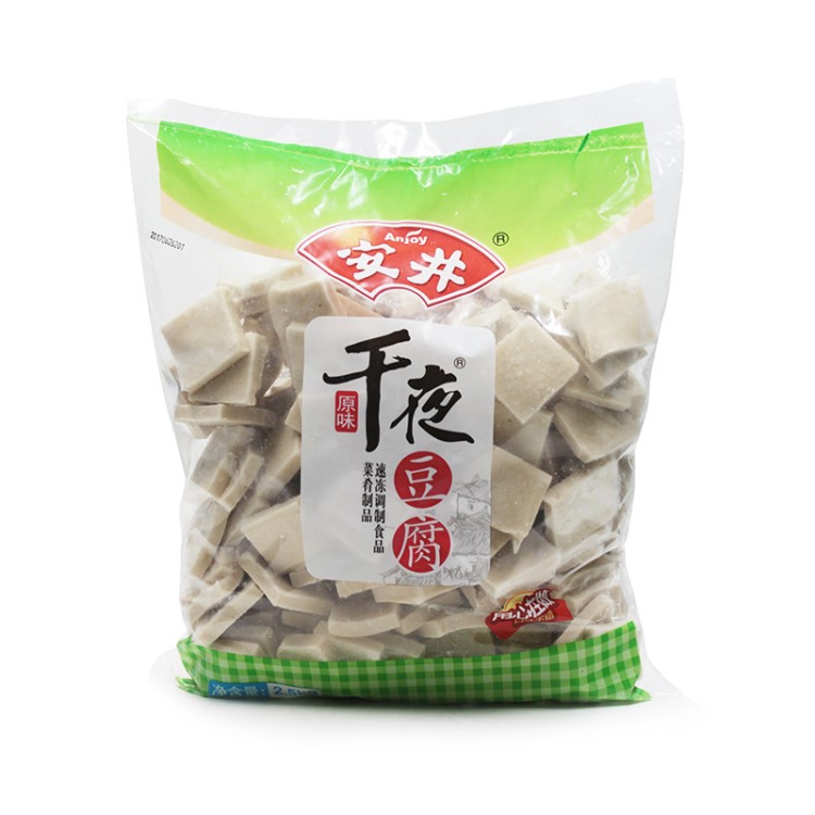 安井 切片千頁(yè)豆腐 2.5kg/袋*4袋/箱 （每袋約167個(gè) 個(gè)重14-16g）