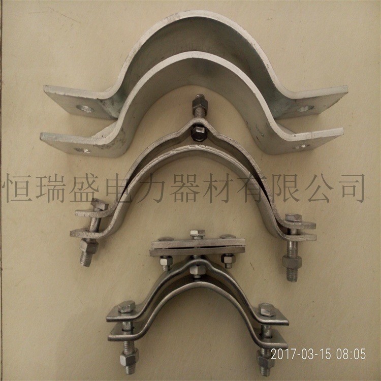 廠家直銷熱鍍鋅橫擔(dān)抱箍 拉線桿抱箍 電線桿電纜金具專用電力抱箍
