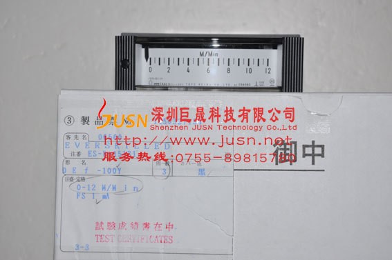 代理日本TOYO KEIKI东洋计器边框固定用电表DEF-100Y 0-12M/Min