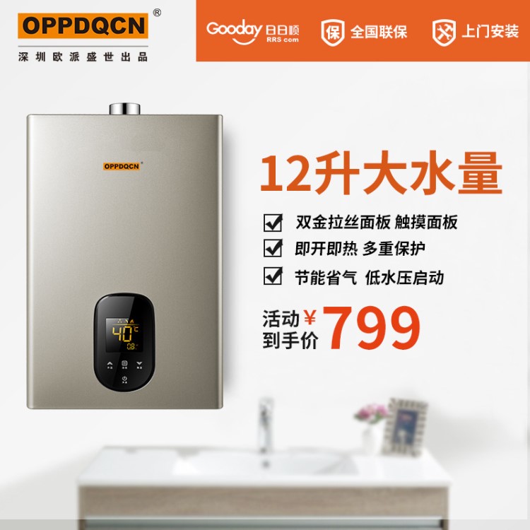 廠家批發(fā)天然氣燃?xì)鉄崴?2升電家用智能恒溫強排式即熱沐浴洗澡