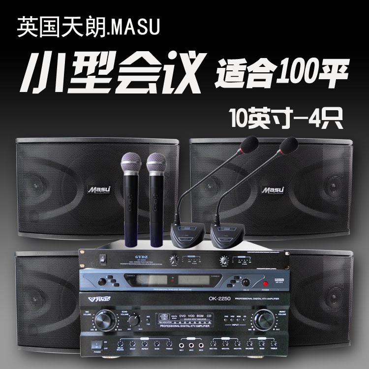 MAUSB10中小型會議室音響套裝系統(tǒng)教學健身館舞臺音箱KTV設備全套