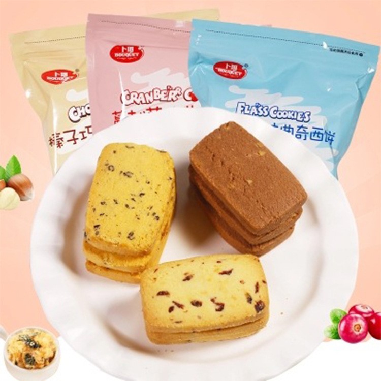 一件代發(fā)袋裝休閑零食品糕點(diǎn)卜珂蔓越莓曲奇餅干批發(fā)200g