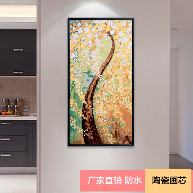 厂家直销景德镇瓷板画玄关装饰画酒店样板房挂画艺术大壁画防水画