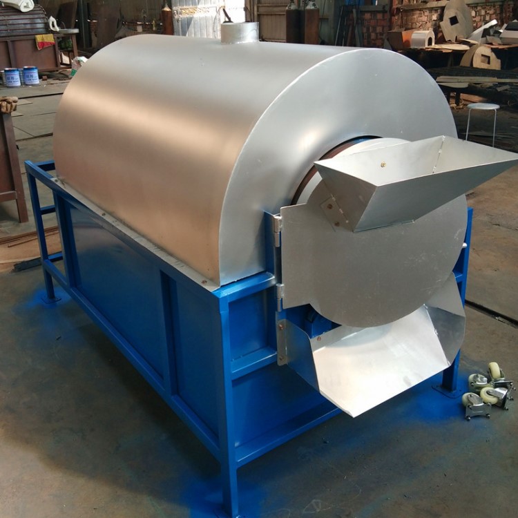 大型商用多功能不銹鋼滾筒自動炒咖啡豆機 環保無煙燃氣炒杏仁機