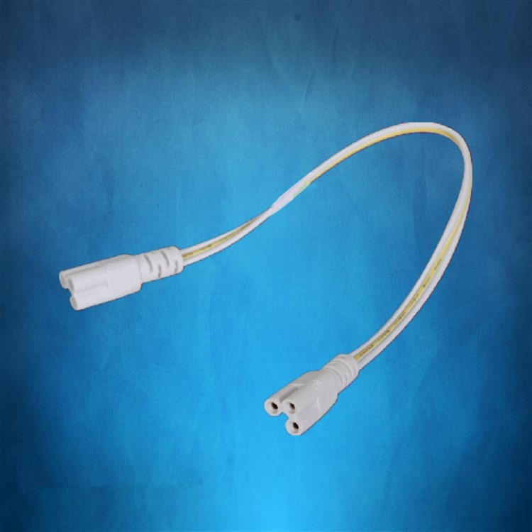 LED燈管配件T8/T5一體化日光燈光管三線連接頭雙頭連接線