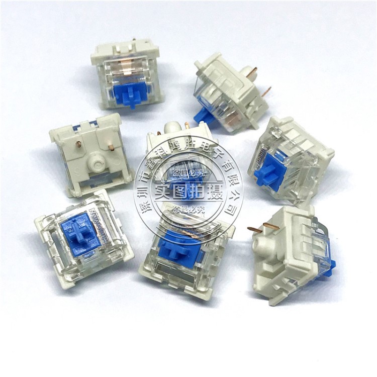 廠家直銷 鍵盤開關(guān)PG1A-1ENW(RGB) 貼片青軸白底機(jī)械鍵盤開關(guān)