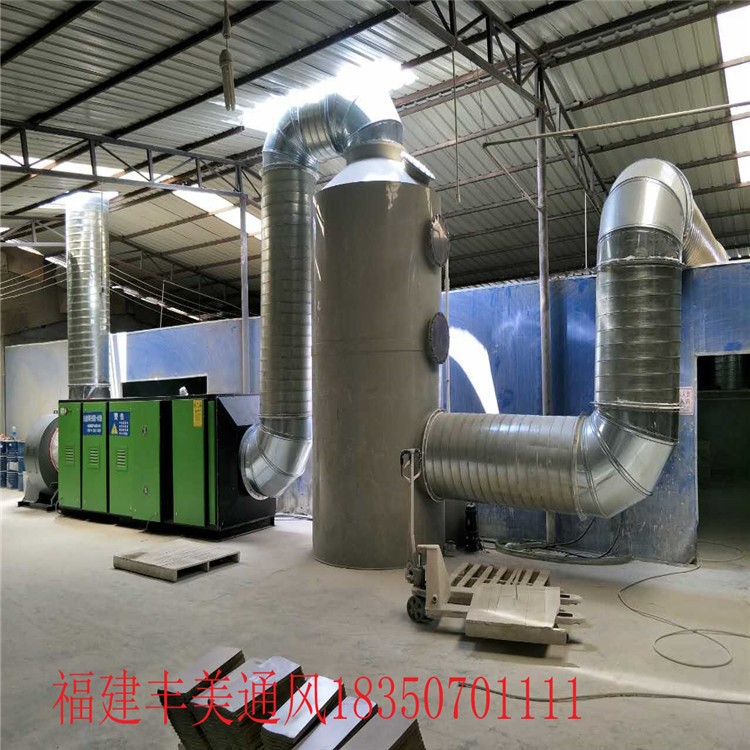 廠家定制無塵噴漆房打磨房粉塵回收柜 水簾機 UV光解光癢環保設備