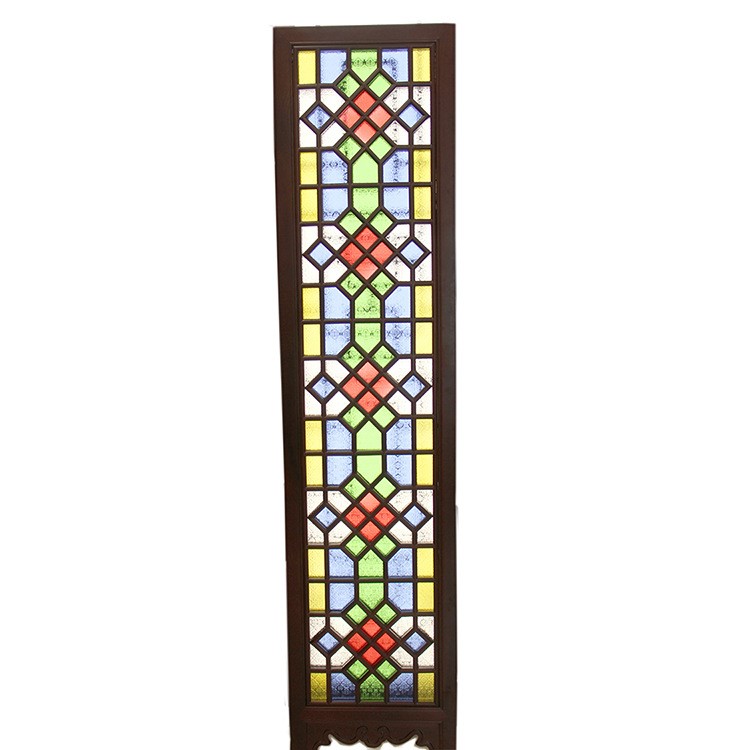 廠家直銷滿洲窗可定制仿古 屏風現代中式花格藝術玻璃隔斷防塵