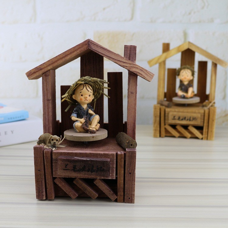 批發復古新款2017-6三毛音樂盒 創意個性特色精品禮物店貨源擺件